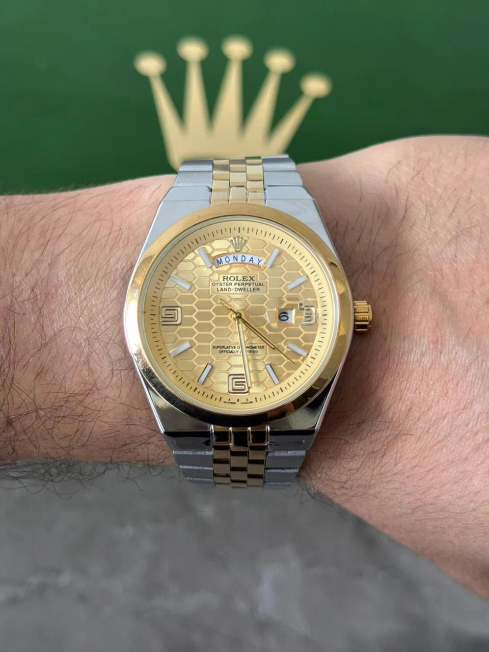 Reloj Bicolor Dorado con Esfera Dorada | Estilo Luxury Elegante Premium