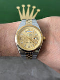 Reloj Bicolor Dorado con Esfera Dorada | Estilo Luxury Elegante Premium