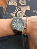Reloj Metálico Negro Tchmrn | Luxury Black Edition con Esfera Negra Premium
