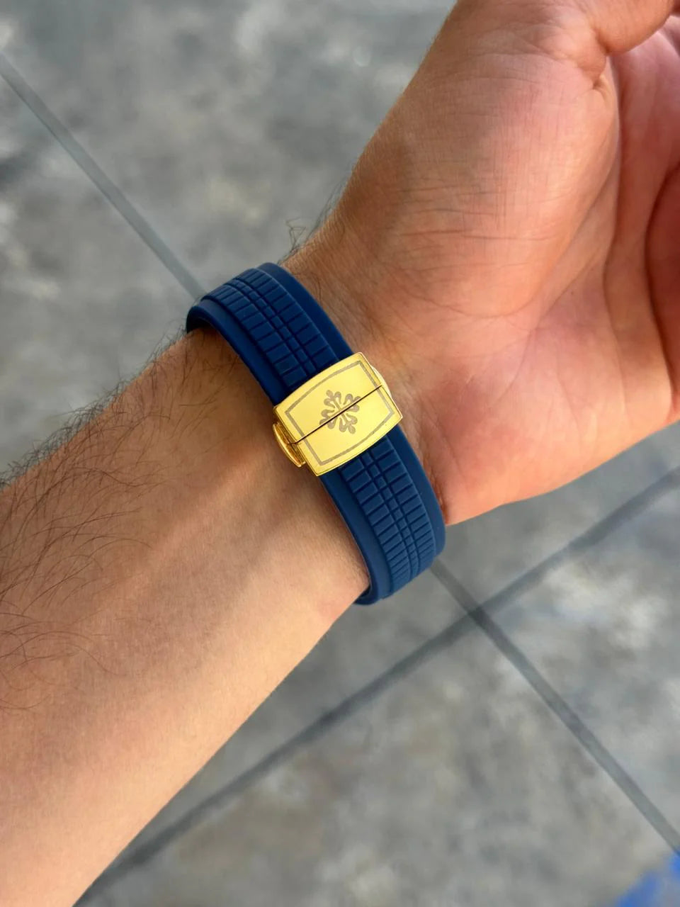 Reloj Ptk 2026 Goma Azul con Tablero Azul Dorado | Luxury Blue Gold Edition