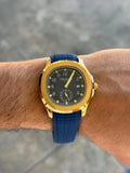 Reloj Ptk 2026 Goma Azul con Tablero Azul Dorado | Luxury Blue Gold Edition
