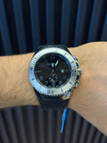 Reloj Tchmrn New Negro con Esfera Negro Plateado | Sport Luxury con Calendario y Pulso en Silicona