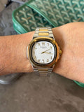 Reloj Ptk Árabe Bicolor Dorado con Tablero Blanco | Luxury Premium Executive