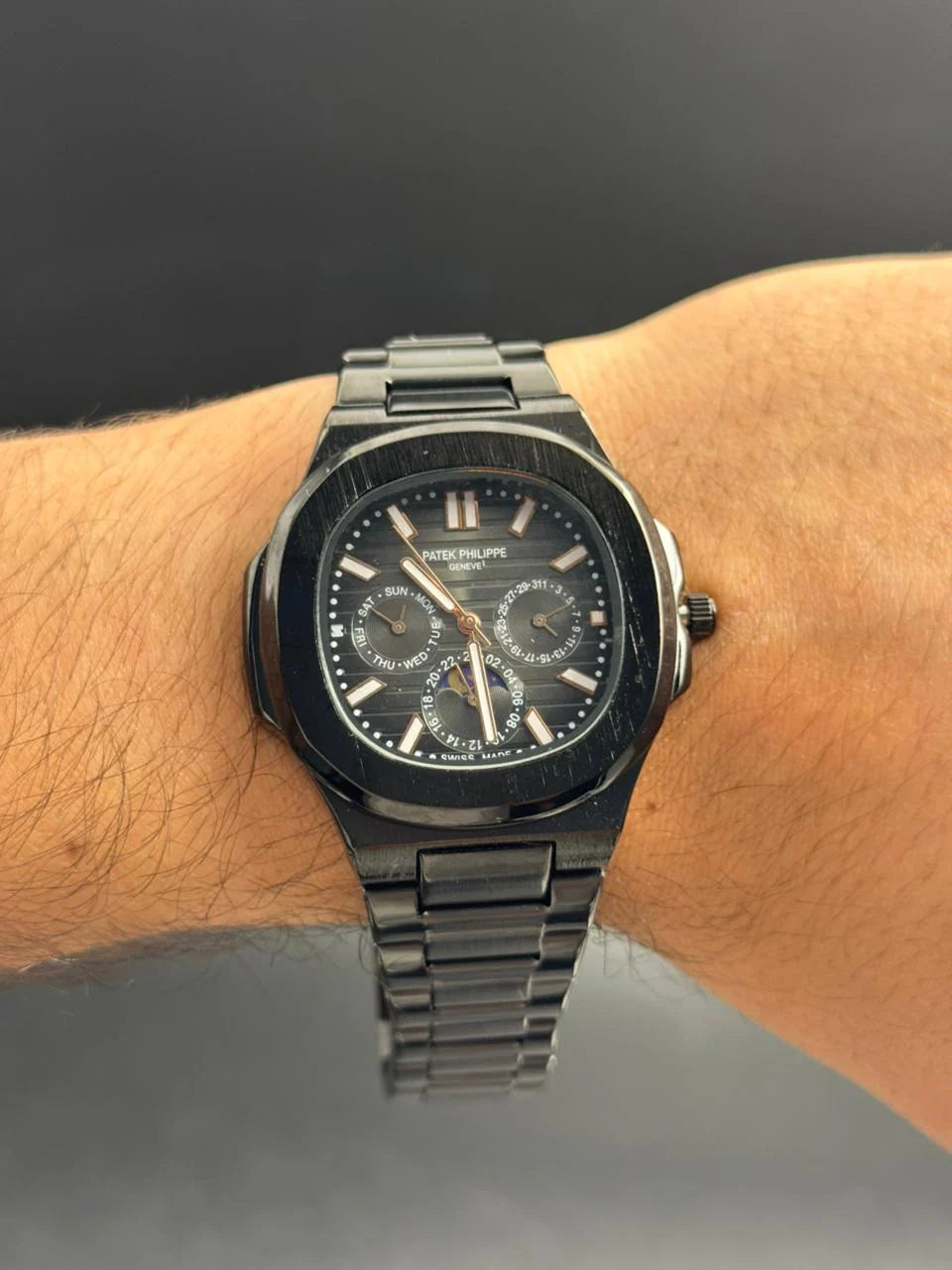 Reloj Ptk Funcional Negro con Tablero Negro Gris | Luxury Deportivo Premium
