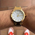 Reloj Dorado con Esfera Blanca QYQ New Hombre | Luxury Elegante Minimalista