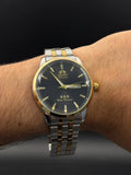 Reloj Bicolor Dorado con Esfera Negra | Estilo Luxury Elegante