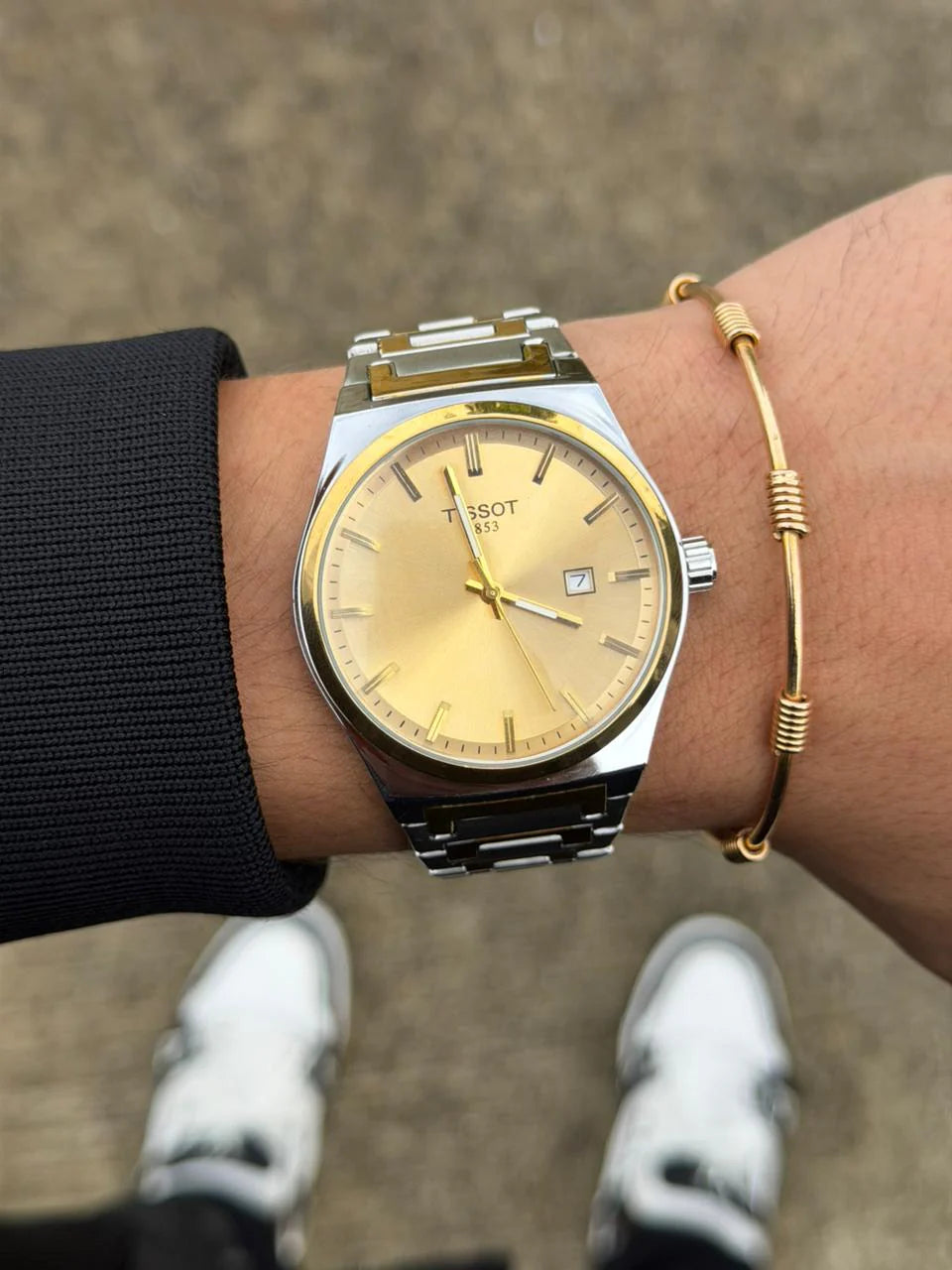 Reloj Metálico Bicolor Dorado con Esfera Dorada Tipo PRX | Estilo Luxury Exclusivo