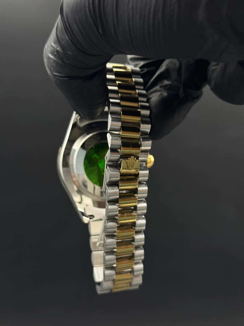 Reloj Bicolor Dorado con Esfera Agua Marina | Estilo Elegante Premium