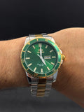 Reloj Bicolor Dorado 20 BAR con Esfera Verde | Estilo Luxury Deportivo Premium