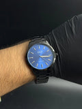 Reloj Negro con Esfera Azul Oscuro | Estilo Luxury Elegante 2026