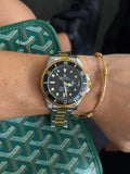 Reloj Submariner Bicolor Dorado con Esfera Negra y Bisel Negro | Estilo Deportivo Premium