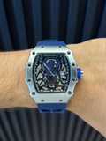 Reloj Rchrd Mll New 2026 Goma Azul con Tablero Azul Plateado | Luxury Deportivo Premium