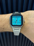 Reloj Ptk Semi Automático Plateado con Tablero Tiffany | Luxury Premium Elegante