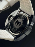 Reloj Tchmrn Cronógrafo Blanco con Esfera Verde Plateada | Sport Luxury Exclusivo