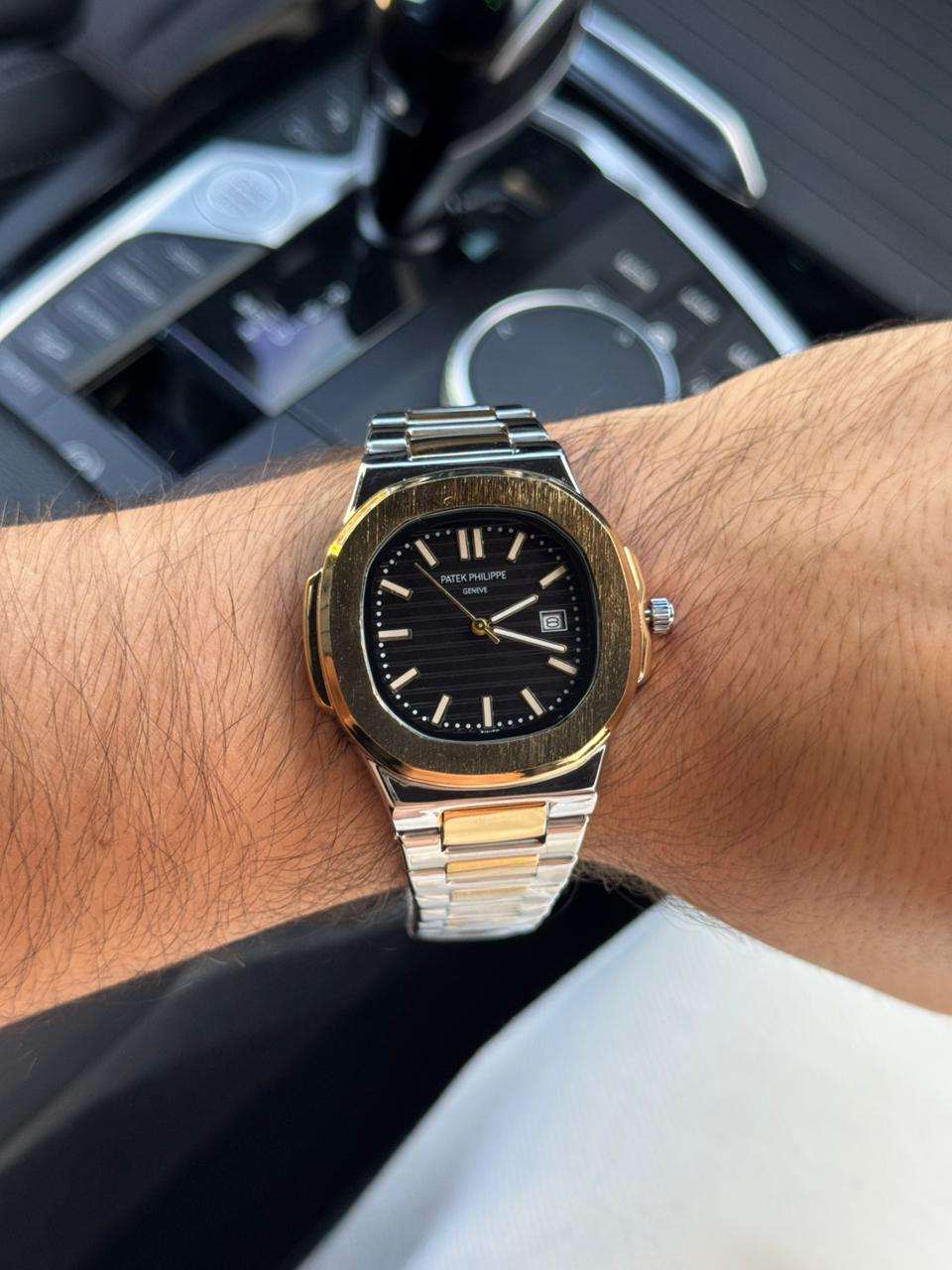 Reloj Ptk 2 Bicolor Dorado con Tablero Negro | Black Gold Luxury Edition