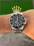 Reloj Submariner Plateado con Esfera Negra y Bisel Negro | Estilo Deportivo Elegante Premium