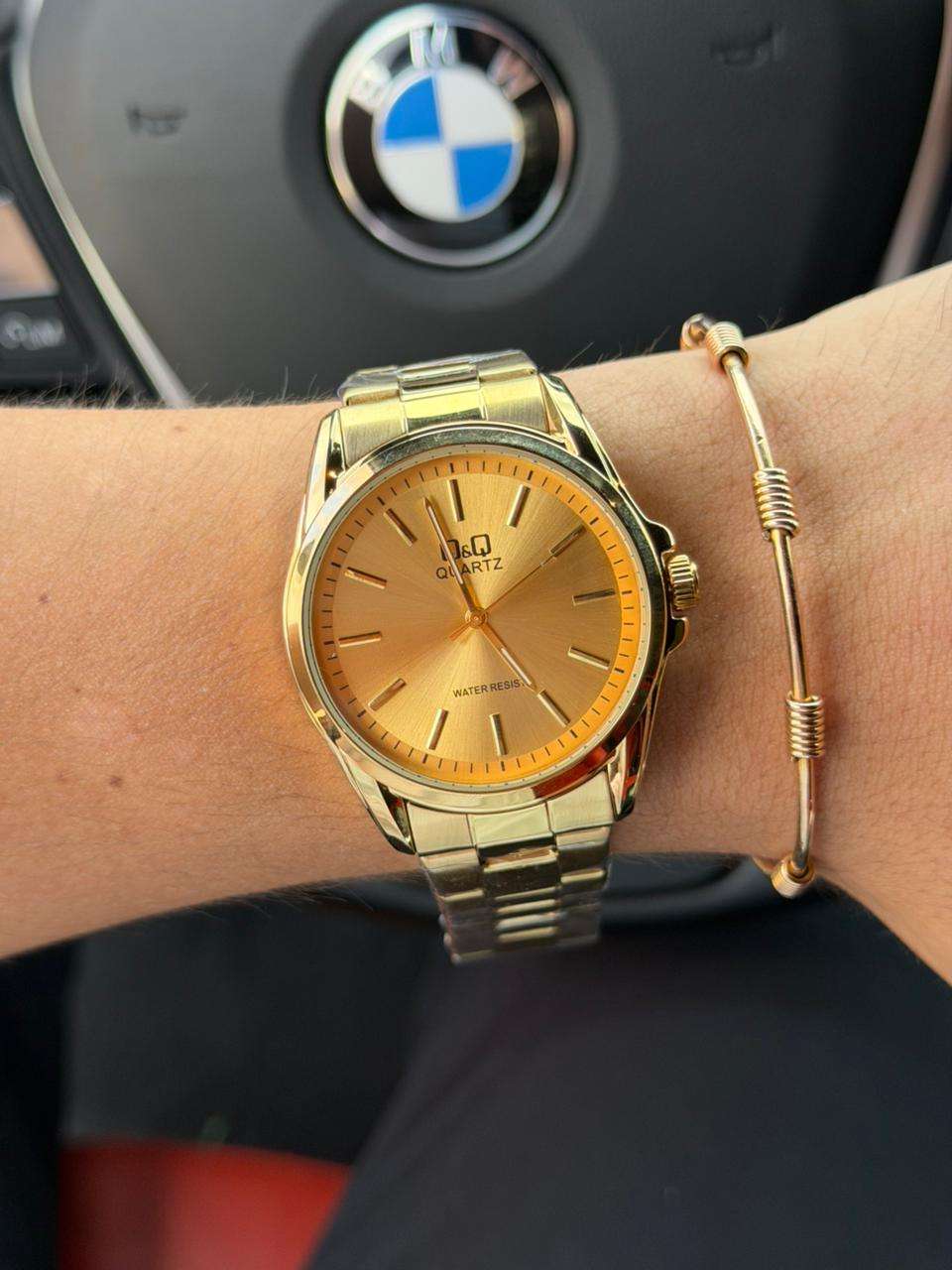 Reloj Dorado Completo QYQ 860 | Estilo Luxury Premium Exclusivo