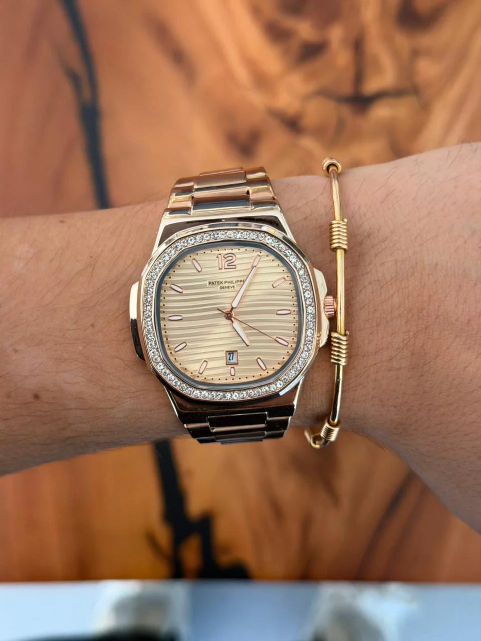 Reloj Ptk 2026 Circones Oro Rosa con Tablero Oro Rosa | Luxury Rose Gold Premium