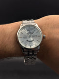 Reloj Plateado Completo con Calendario | Estilo Luxury Minimalista Elegante