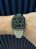 Reloj Ptk Semi Automático Bicolor Dorado con Tablero Plateado | Luxury Premium Executive
