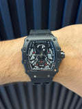 Reloj Rchrd Mll New 2026 Goma Negra con Tablero Negro | Luxury Deportivo Full Black Premium