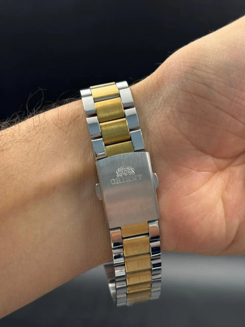 Reloj Bicolor Dorado 2026 con Esfera Plateada | Estilo Luxury Moderno Premium
