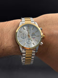 Reloj Bicolor Dorado 2026 con Esfera Plateada | Estilo Luxury Moderno Premium