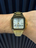 Reloj Ptk Semi Automático Dorado con Tablero Plateado | Luxury Premium Elegante