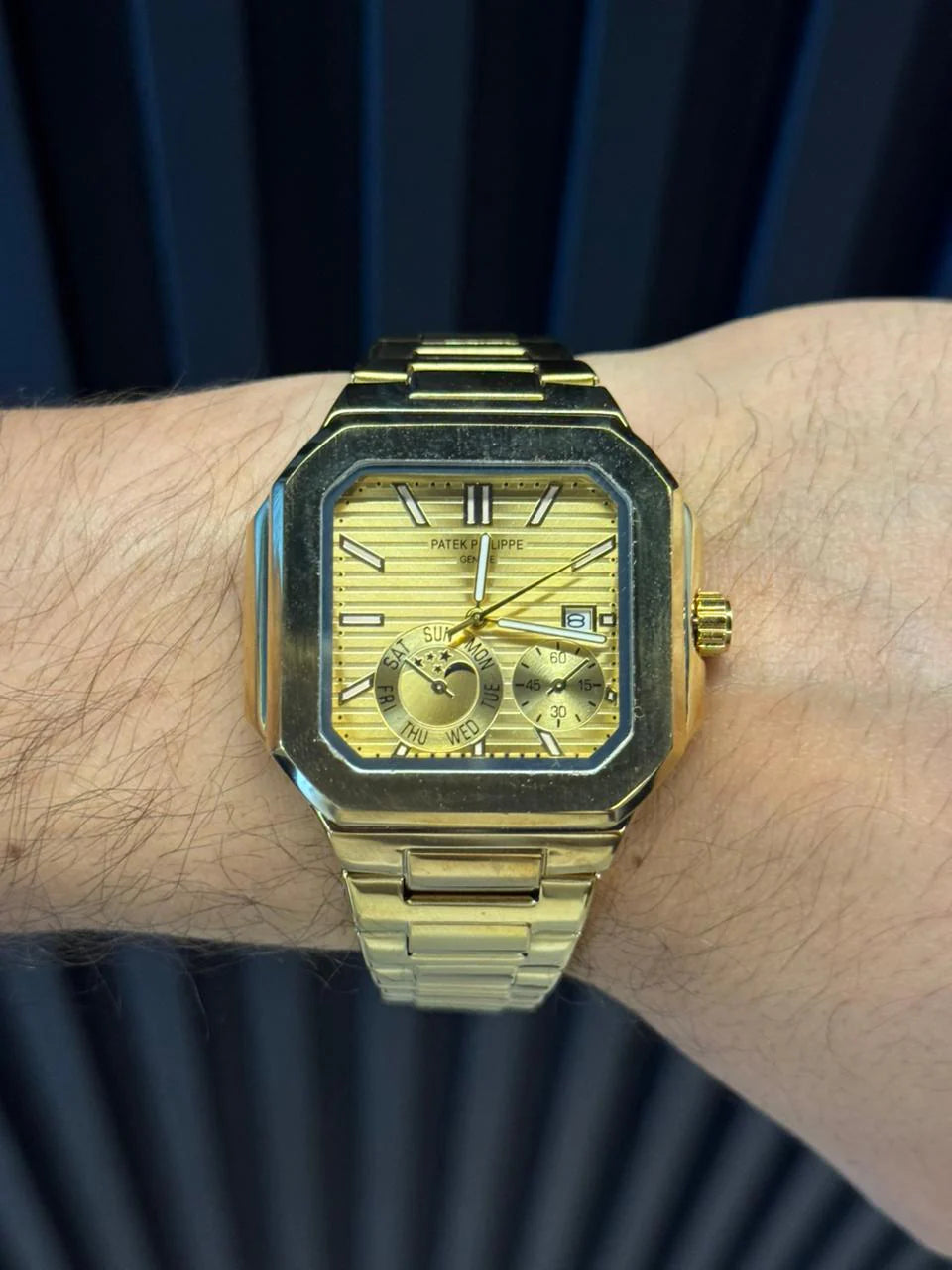 Reloj Ptk Semi Automático Dorado con Tablero Dorado | Luxury Full Gold Premium
