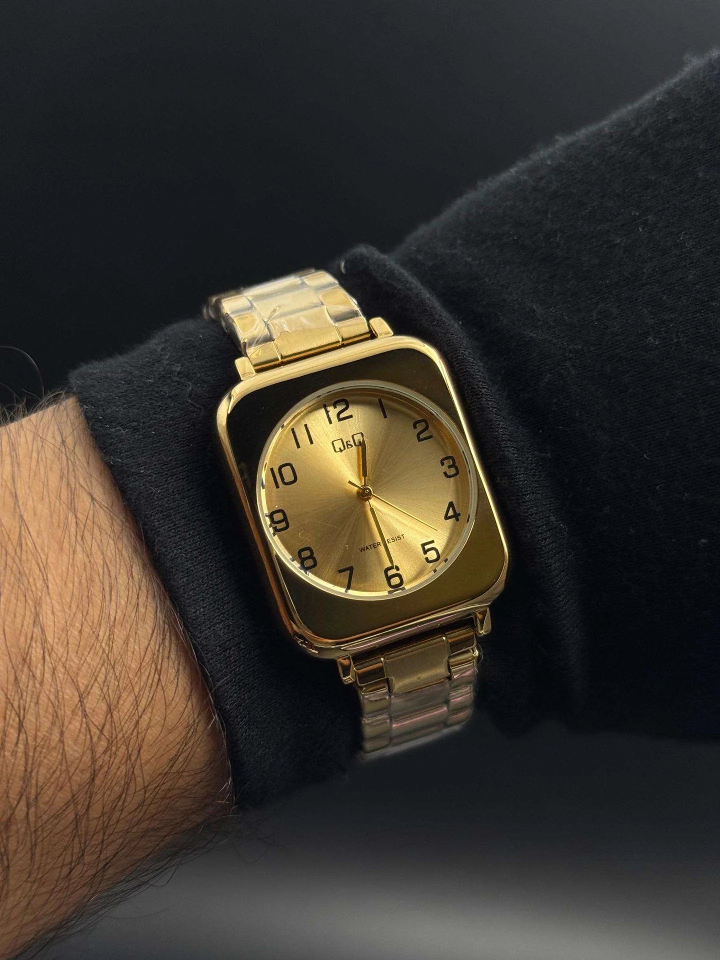 Reloj Cuadrado Dorado Full Gold QYQ NM | Luxury Premium Exclusivo