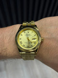 Reloj President Dorado Full Gold con Esfera Dorada y Números Romanos | Lujo Total